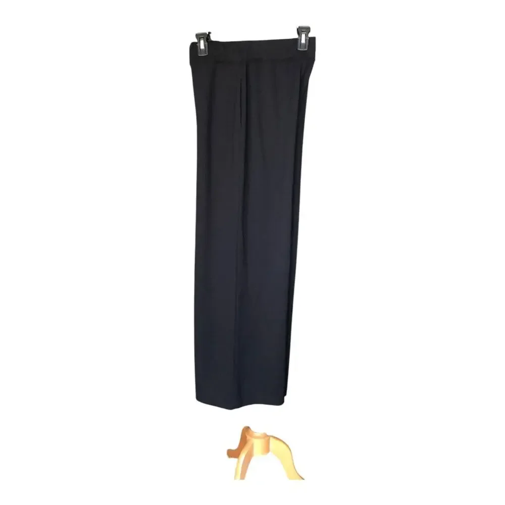 L'AGENCE Darcelle High Rise Pull On Black Wide Leg Pants Women's Size Small - Picture 5 of 16